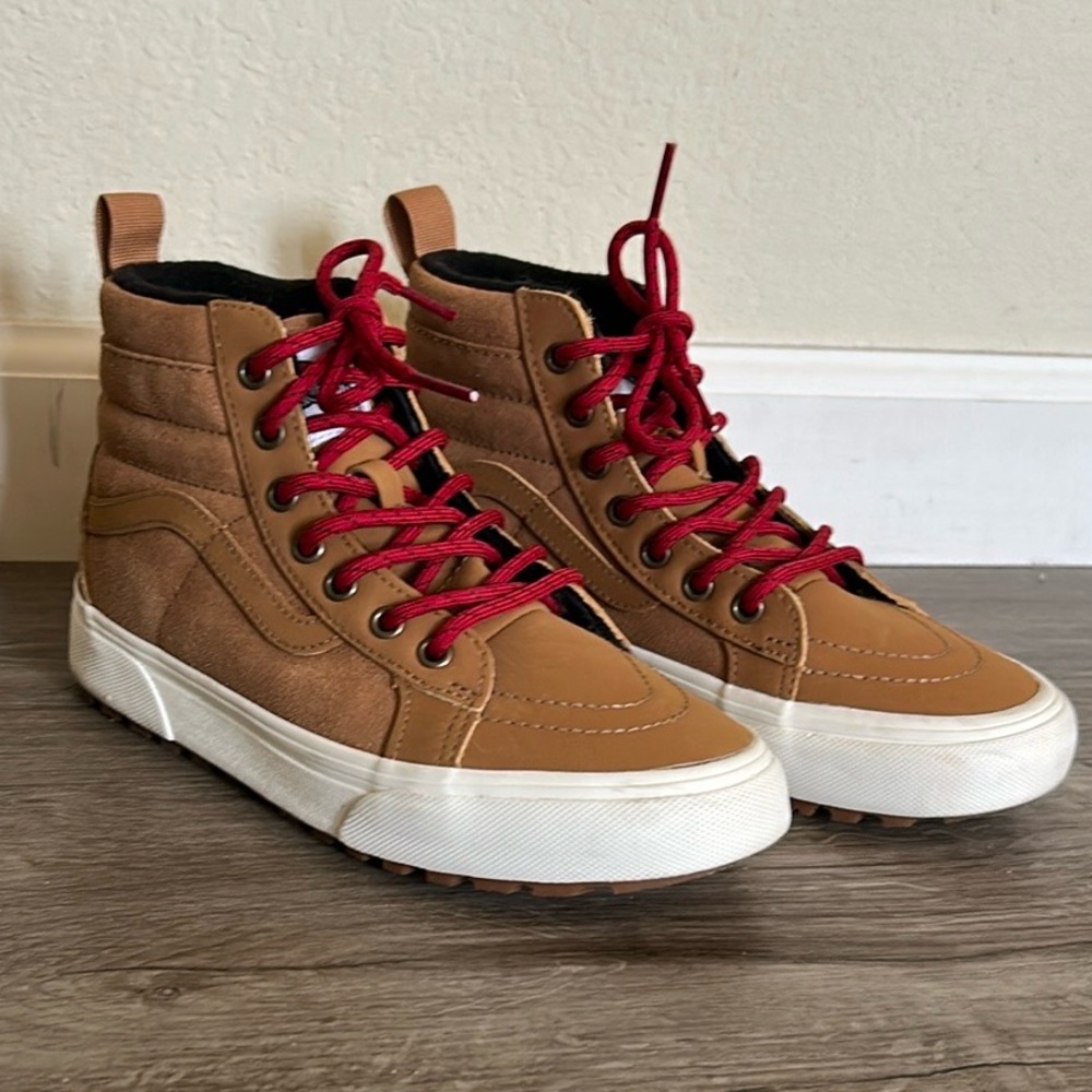 NEW! Kid Size 3.0 Vans Sk8 Hi MTE-1 Skate Shoe - Chipmunk Tan - Insulated